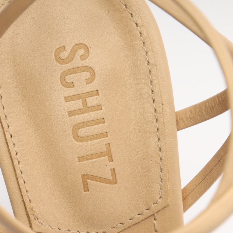 Schutz Abby δερματινα Sandal ανοιχτο Μπεζ | HPxlmRK