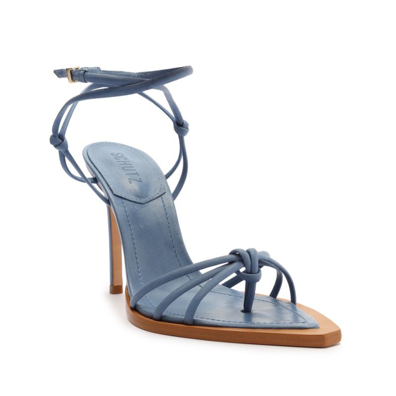 Schutz Abby δερματινα Sandal μπλε | QmGeZu5