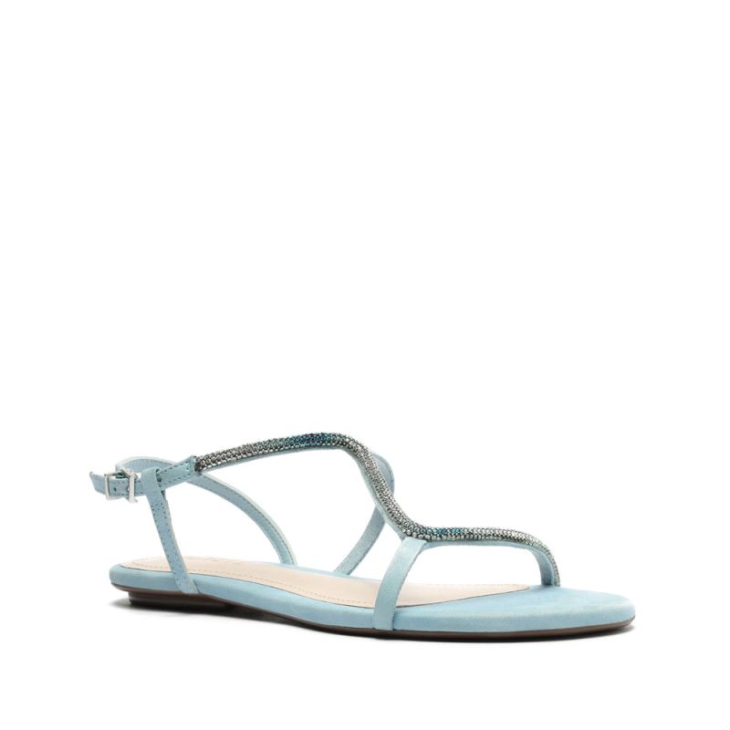 Schutz Agaviny Nubuck Sandal μπλε | ZSvlSod