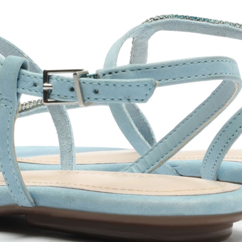 Schutz Agaviny Nubuck Sandal μπλε | ZSvlSod