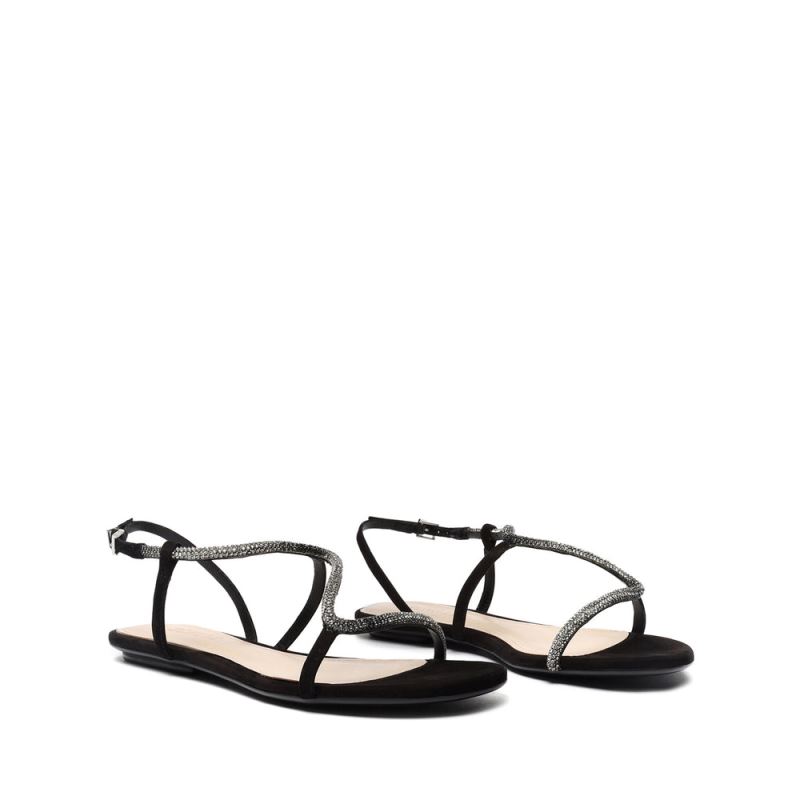 Schutz Agaviny Studded Nubuck Sandal μαυρα | 2pVo7vv