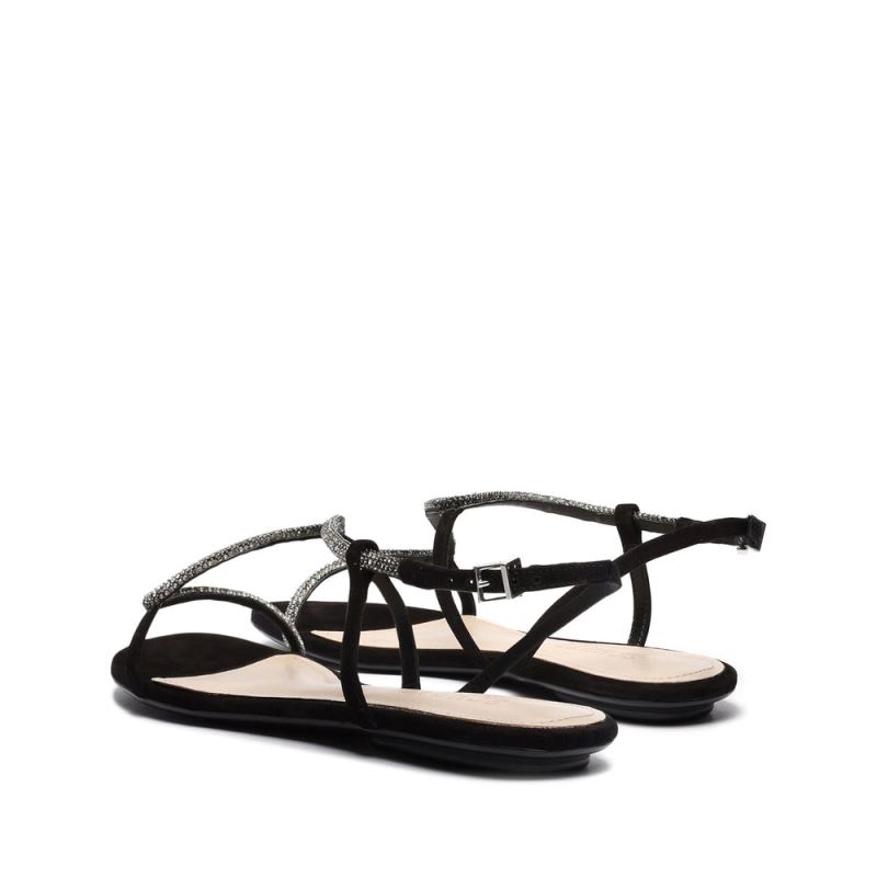 Schutz Agaviny Studded Nubuck Sandal μαυρα | 2pVo7vv