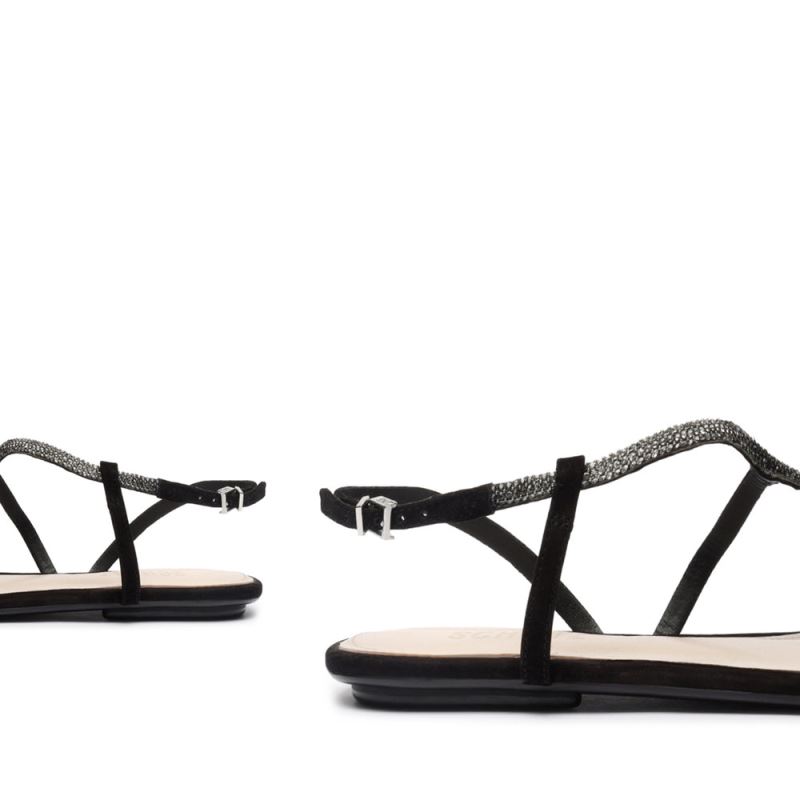 Schutz Agaviny Studded Nubuck Sandal μαυρα | 2pVo7vv