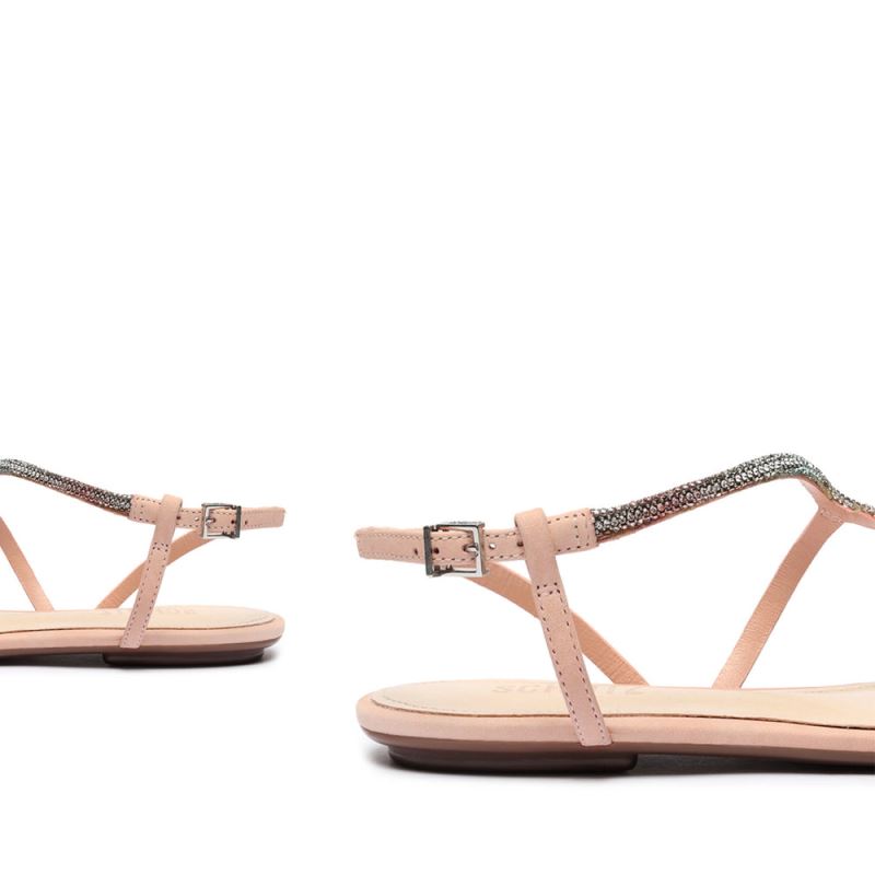 Schutz Agaviny Studded Nubuck Sandal ροζ | 6PeTrff