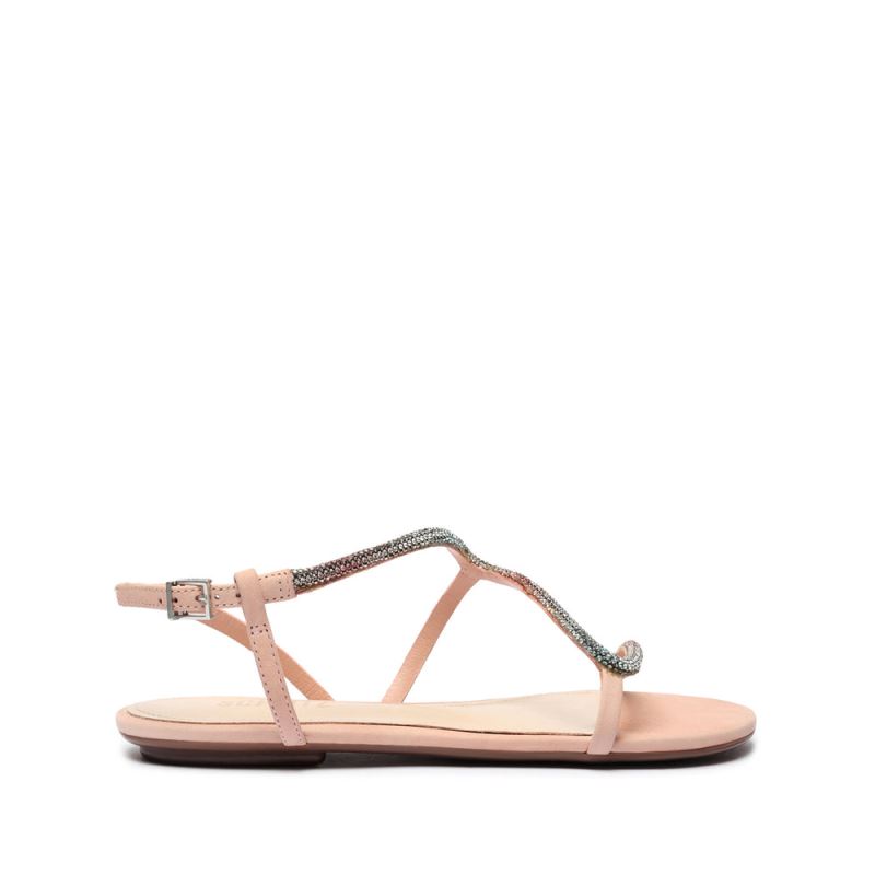 Schutz Agaviny Studded Nubuck Sandal ροζ | 6PeTrff