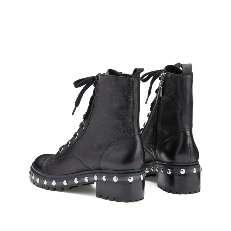 Schutz Andrea Black Combat Bootie with Studs μαυρα | hhimBxd