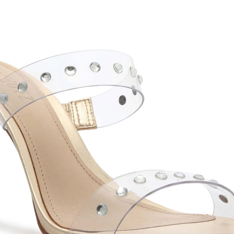 Schutz Ariella Crystal Metallic δερματινα Sandal χρυσο χρωμα | Ie0rVd4