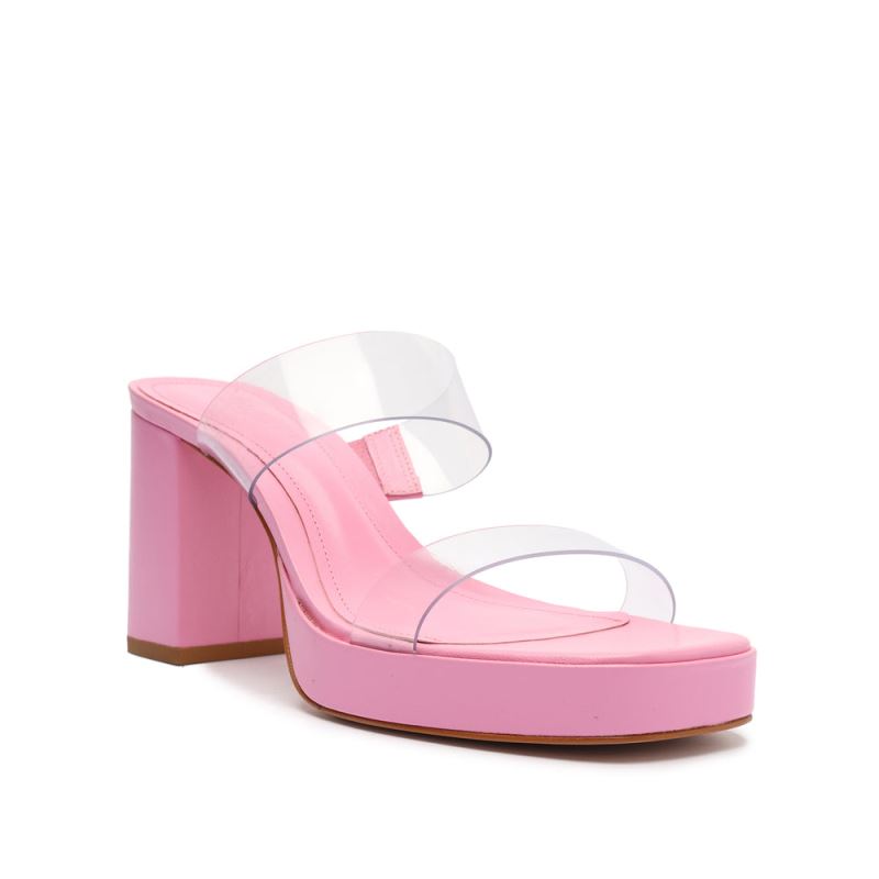 Schutz Ariella flatforms Vinyl Sandal ροζ | L4LyzJr