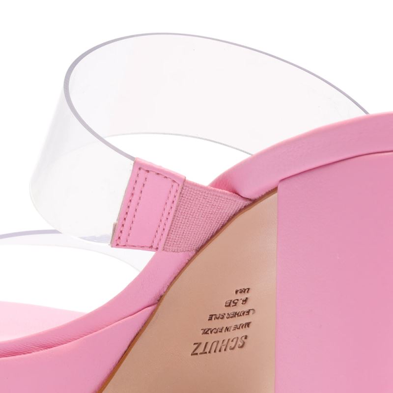 Schutz Ariella flatforms Vinyl Sandal ροζ | L4LyzJr