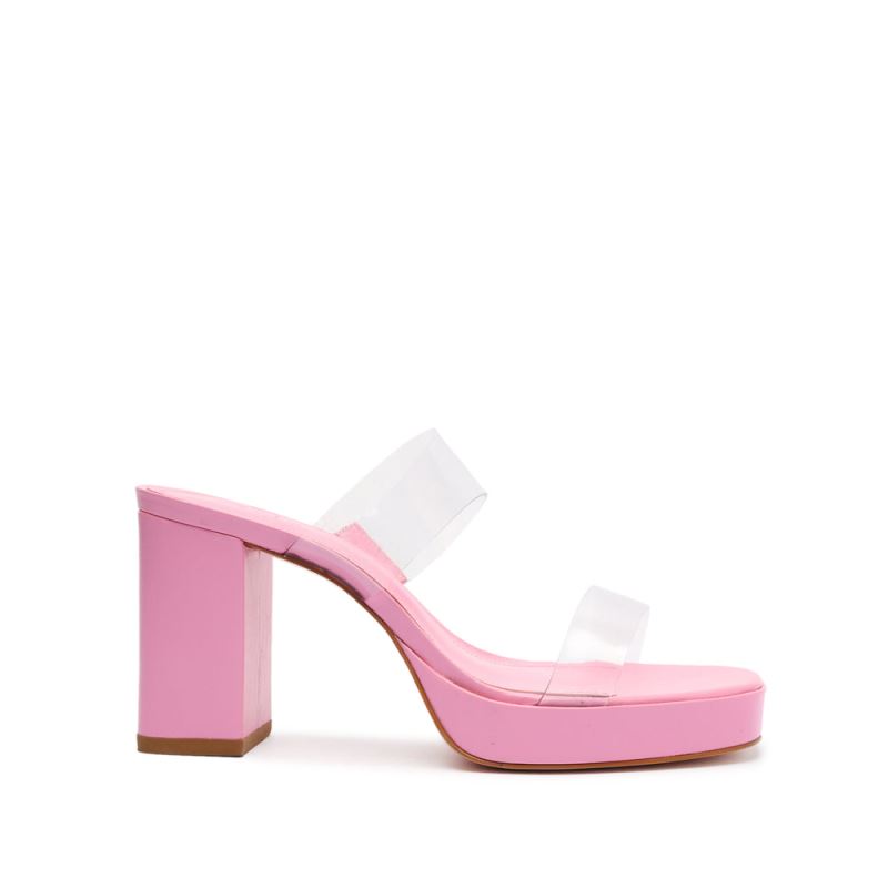 Schutz Ariella flatforms Vinyl Sandal ροζ | L4LyzJr