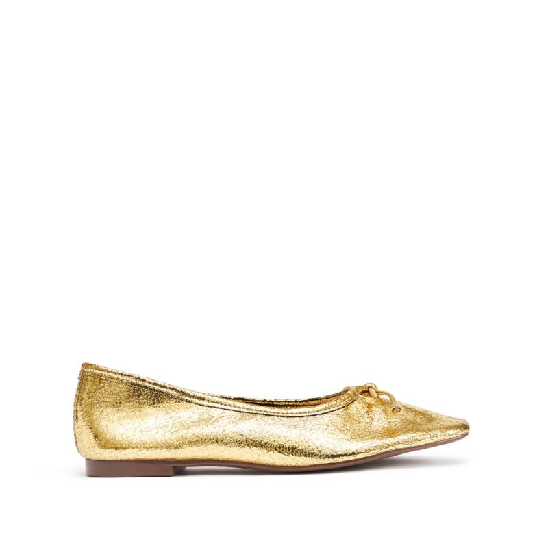 Schutz Arissa Ballet φλατ with Bow Tie Detail in Metallic χρυσο χρωμα | 9iIlW9m