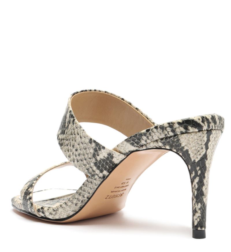 Schutz Aruana Snake-Embossed δερματινα Sandal Μπεζ Snakeskin | NARVWPR