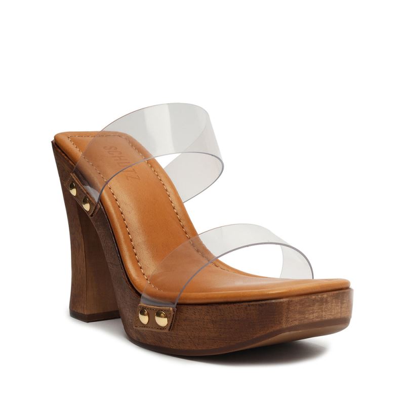 Schutz Aryana Vinyl Sandal καφε | 5dtG8Av