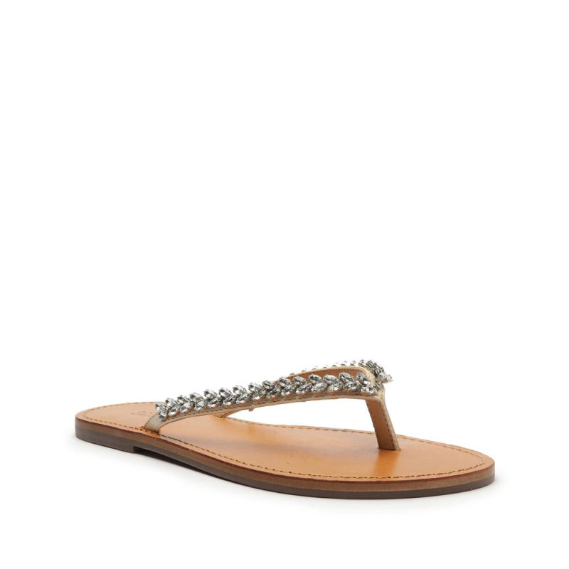 Schutz Belle Nappa δερματινα Sandal Μπεζ | YZbkAJC