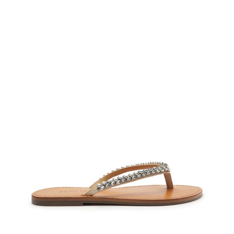 Schutz Belle Nappa δερματινα Sandal Μπεζ | YZbkAJC