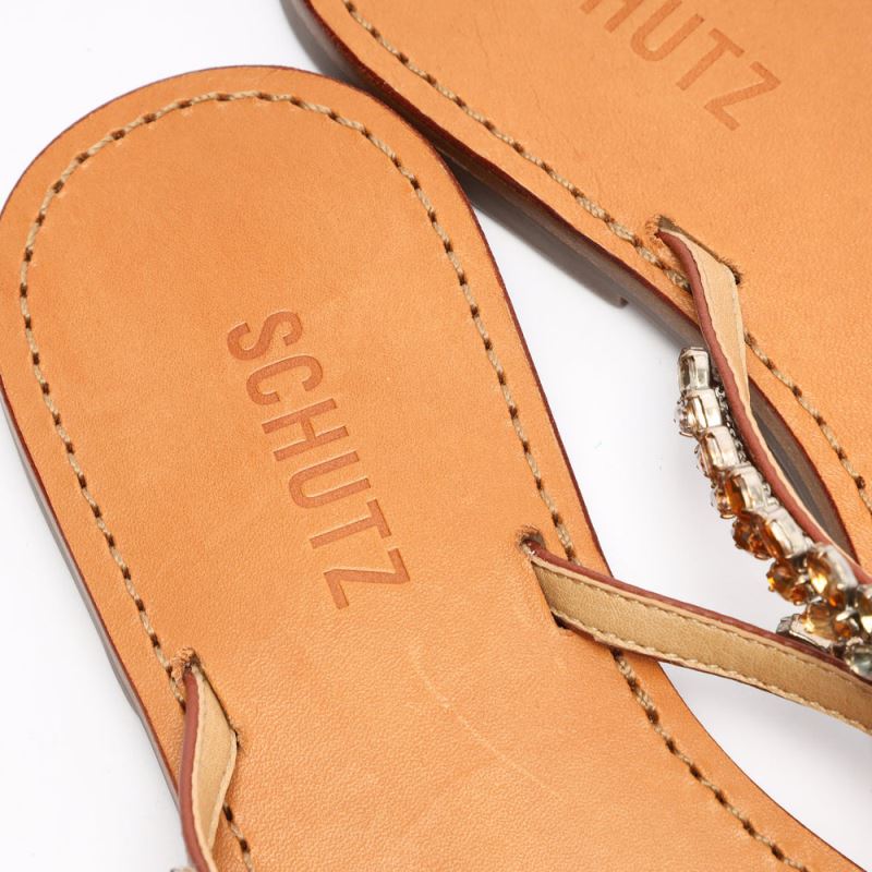 Schutz Belle Nappa δερματινα Sandal καφε | DoteUeP