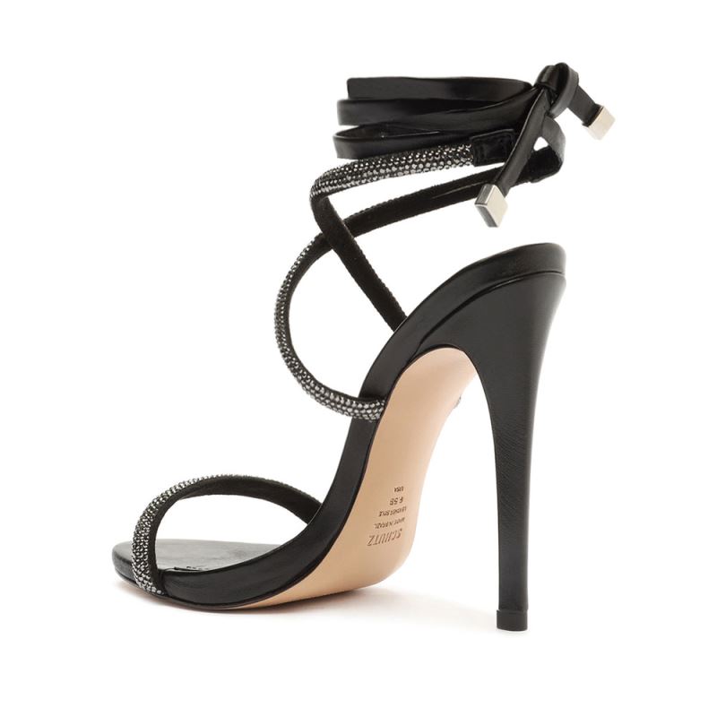 Schutz Cloe Crystal Sandal μαυρα | cwlxaRH