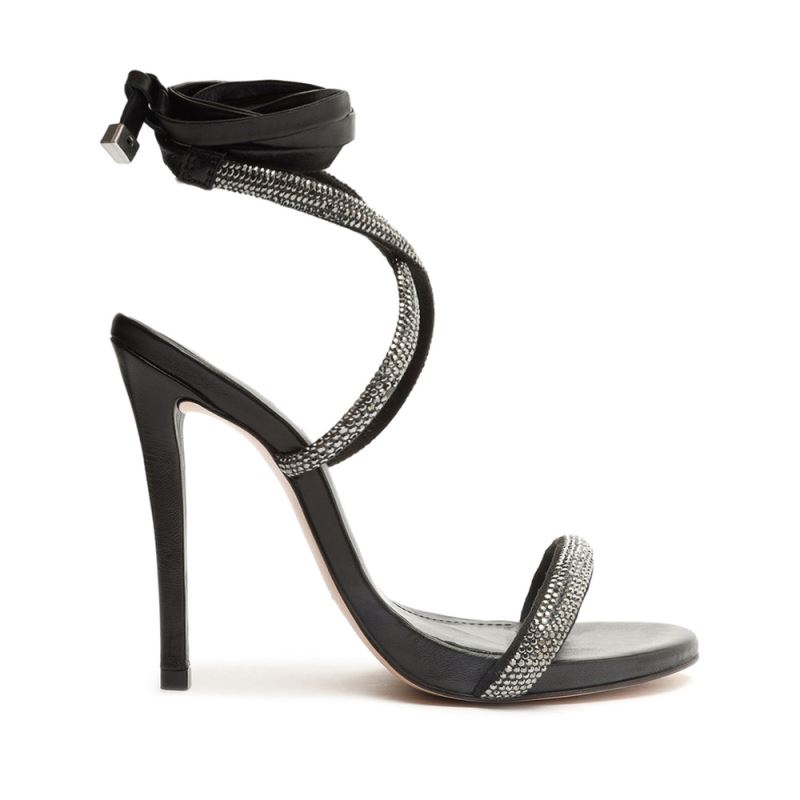 Schutz Cloe Crystal Sandal μαυρα | cwlxaRH