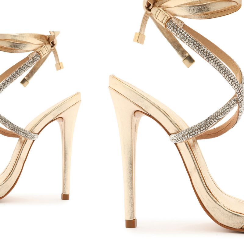 Schutz Cloe Crystal Sandal χρυσο χρωμα | JjdZpHb