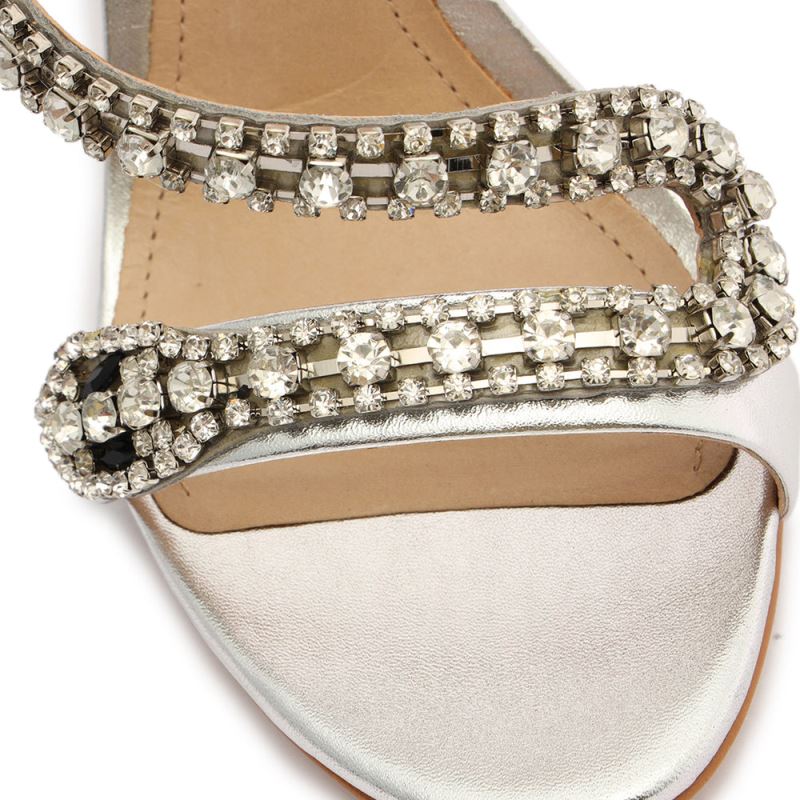 Schutz Court Metallic Sandal ασημι | wyGIWhF