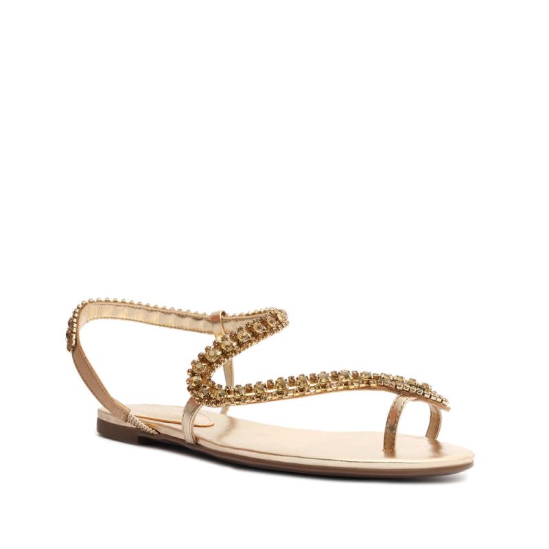 Schutz Court Metallic Sandal χρυσο χρωμα | NaueEdq