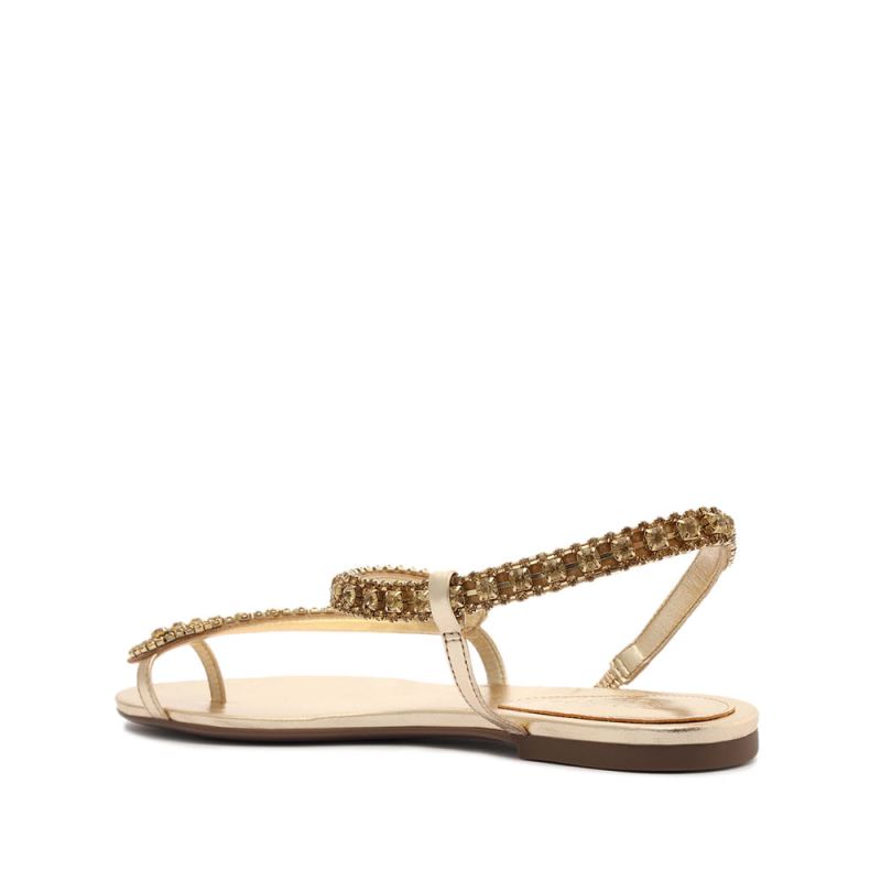 Schutz Court Metallic Sandal χρυσο χρωμα | b6z1v6q