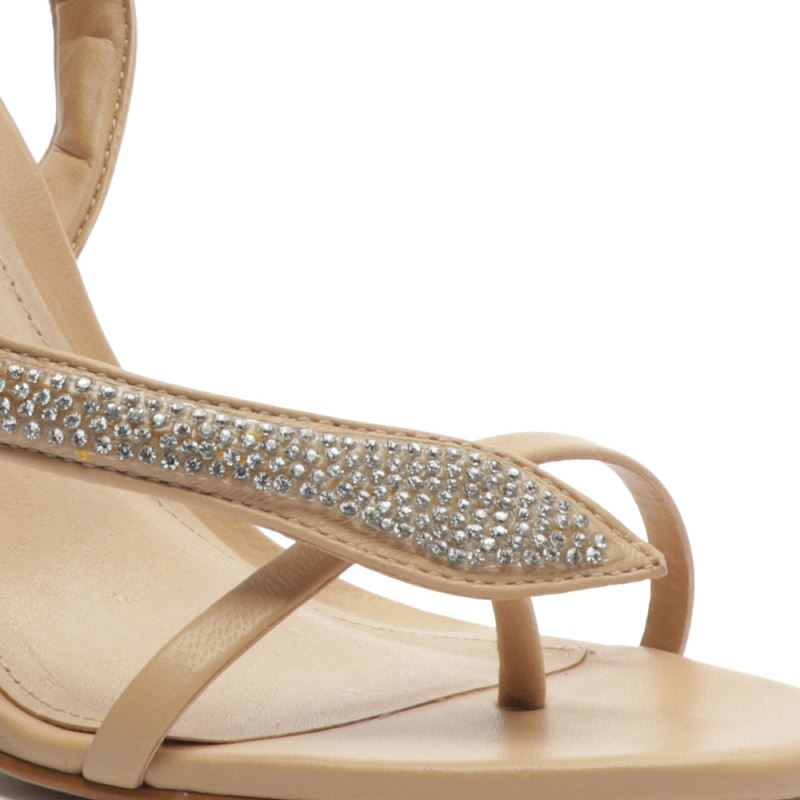 Schutz Courtney Crystal Nappa δερματινα Sandal χρυσο χρωμα | IkgHDcG