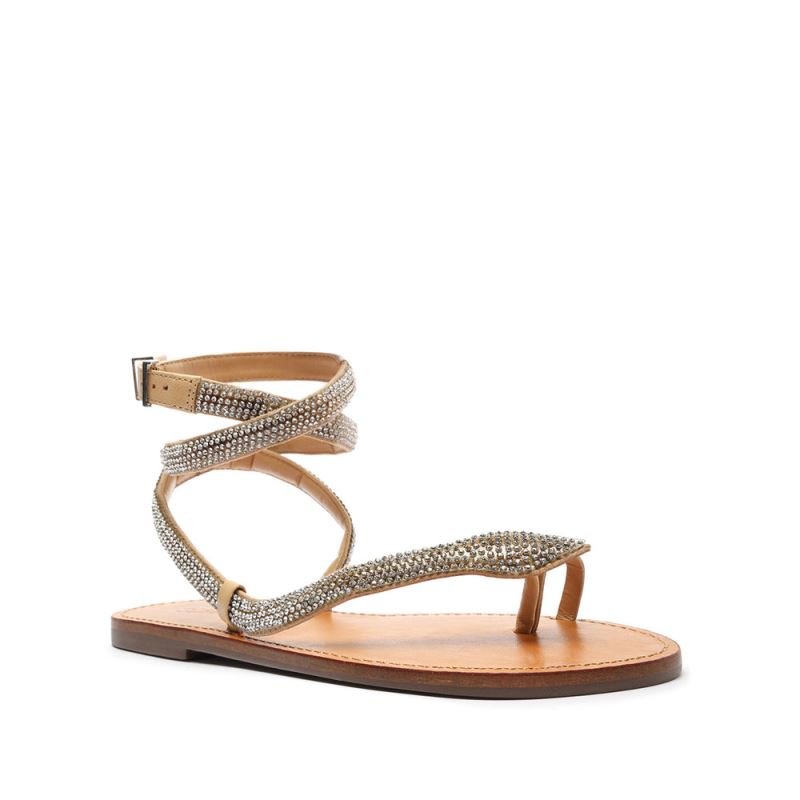 Schutz Courtney Crystal Sandal Μπεζ | 7BRQsBB