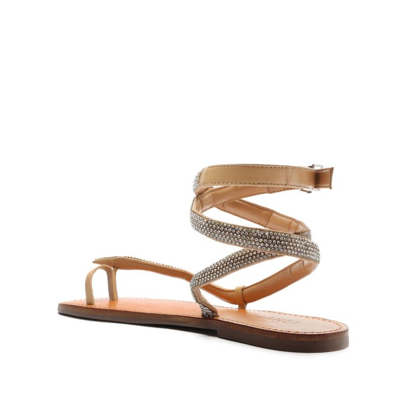 Schutz Courtney Crystal Sandal Μπεζ | 7BRQsBB