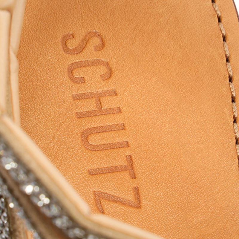 Schutz Courtney Crystal Sandal Μπεζ | 7BRQsBB