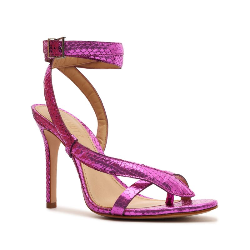 Schutz Courtney High Metallic Sandal ανοιχτο μωβ | 4fvbtuN