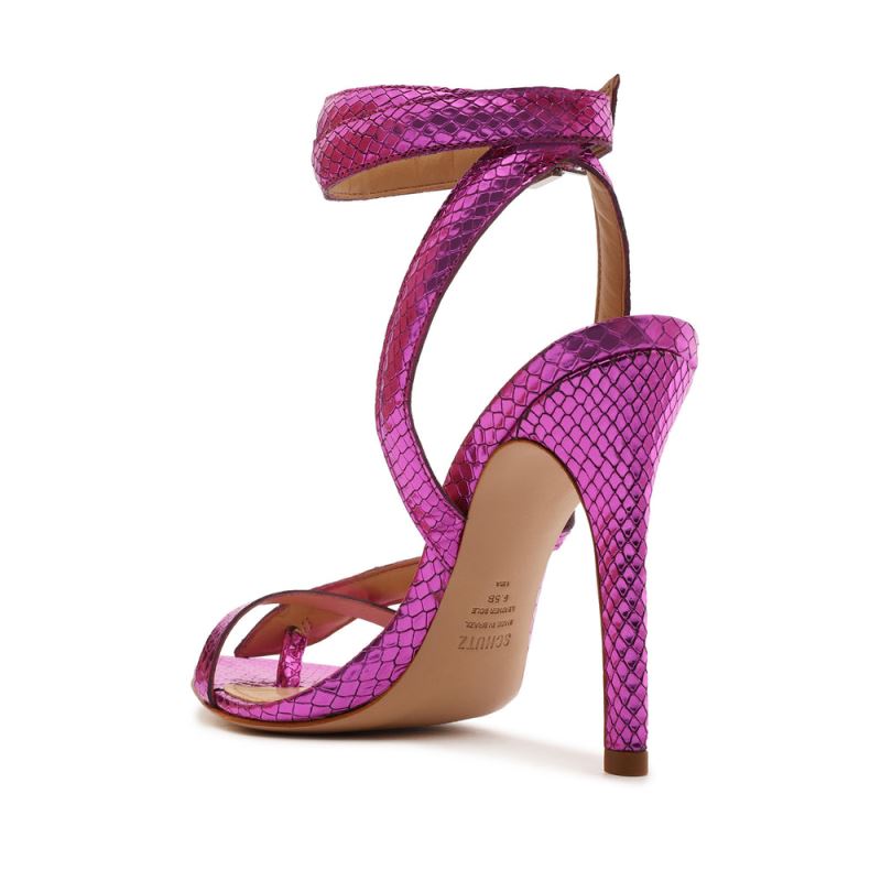 Schutz Courtney High Metallic Sandal ανοιχτο μωβ | 4fvbtuN