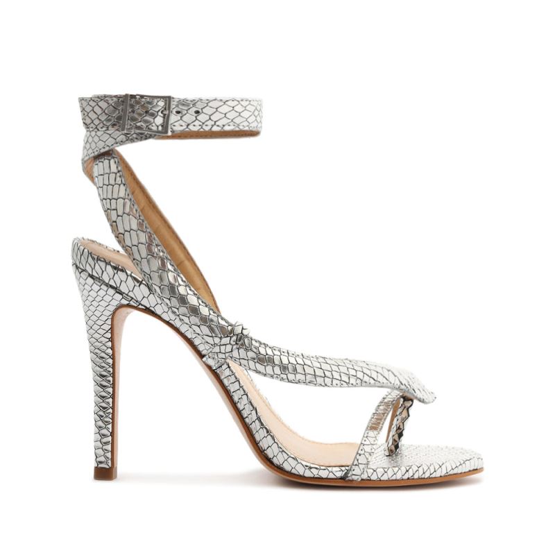 Schutz Courtney High Metallic Sandal ασημι | hEjWJnl