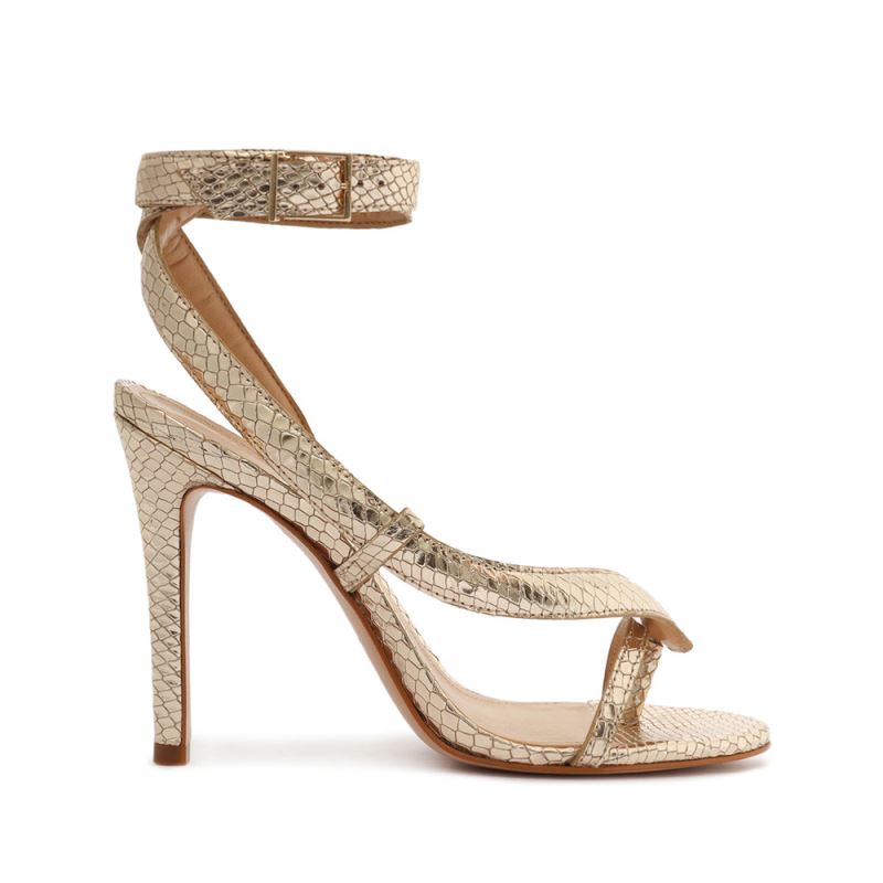 Schutz Courtney High Metallic Sandal χρυσο χρωμα | mNJaFOy