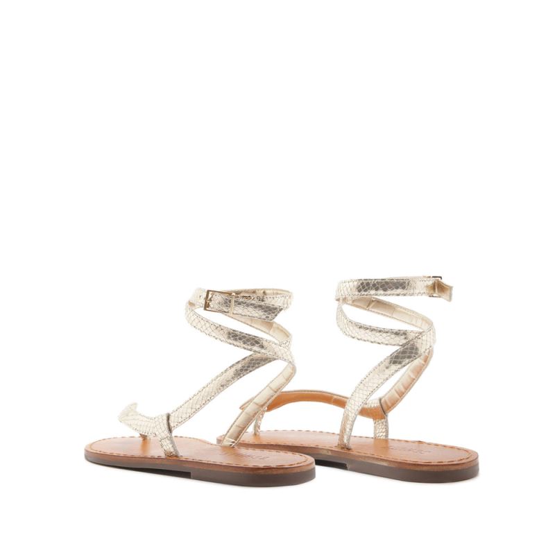 Schutz Courtney Metallic δερματινα Sandal ανοιχτο χρυσο χρωμα | 2ncYQCF