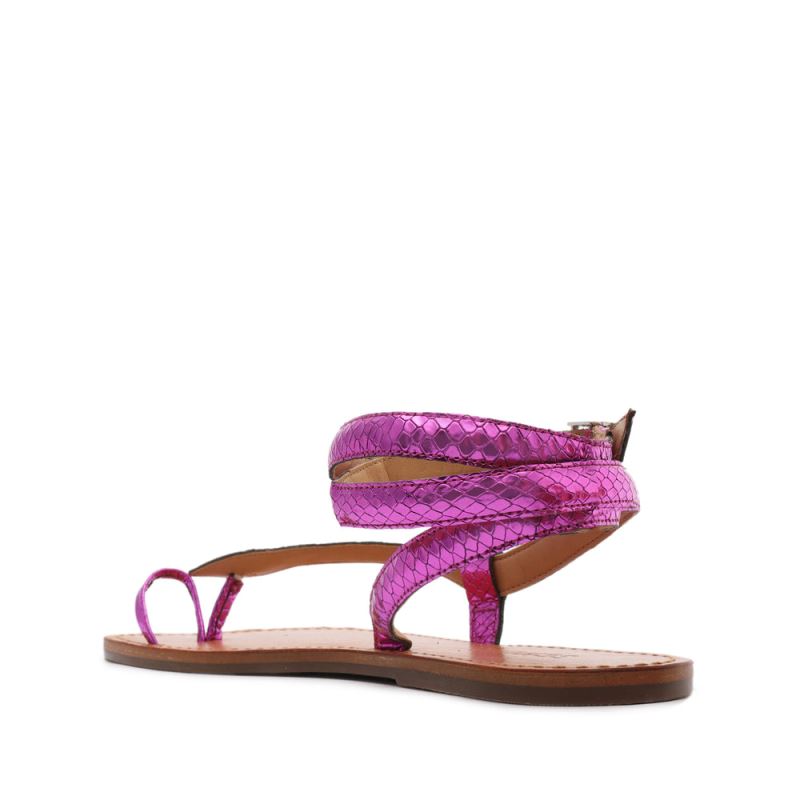 Schutz Courtney Metallic δερματινα Sandal ανοιχτο μωβ | MFPGTkU