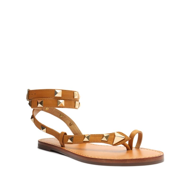 Schutz Courtney Studs δερματινα Sandal χρυσο χρωμα | 8UXoW02