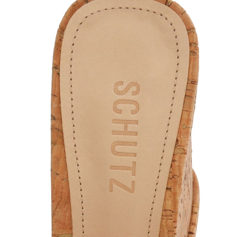 Schutz Dalle Metallic δερματινα Sandal χρυσο χρωμα | Iz79zVK