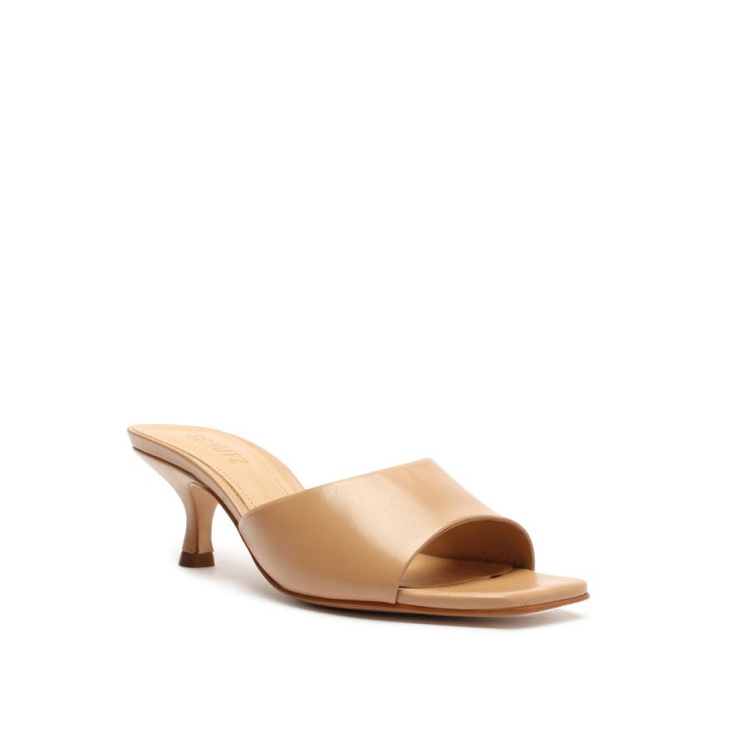 Schutz Dethalia δερματινα Sandal in Honey Beige Color πορτοκαλι Μπεζ | EHTWPvK