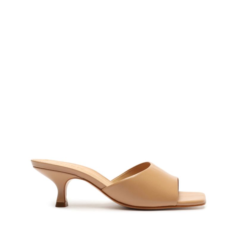 Schutz Dethalia δερματινα Sandal in Honey Beige Color πορτοκαλι Μπεζ | EHTWPvK