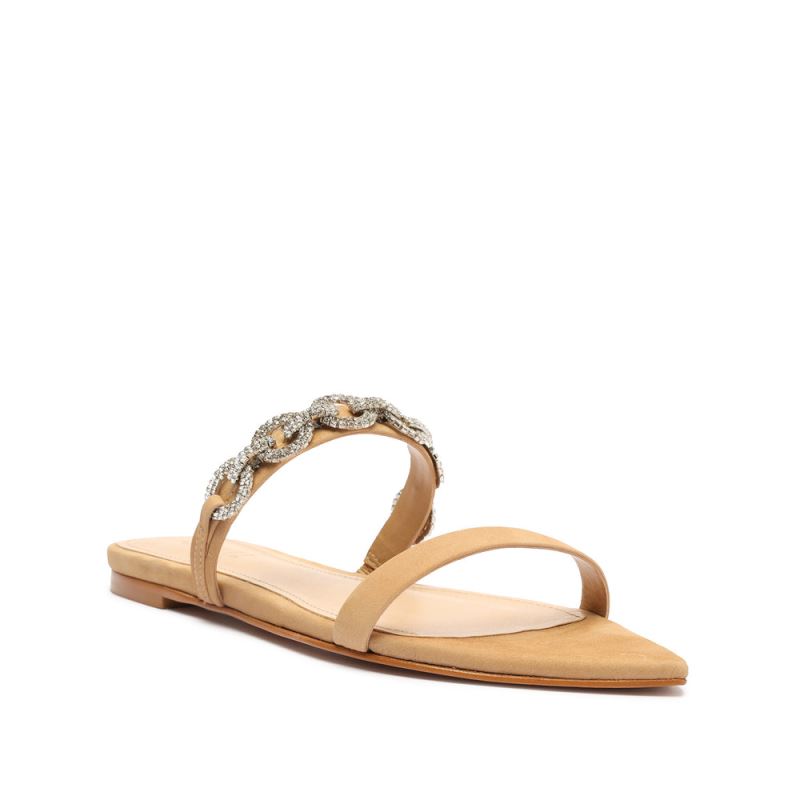 Schutz Elisah Nubuck φλατ Sandal ανοιχτο | V0MhYQo