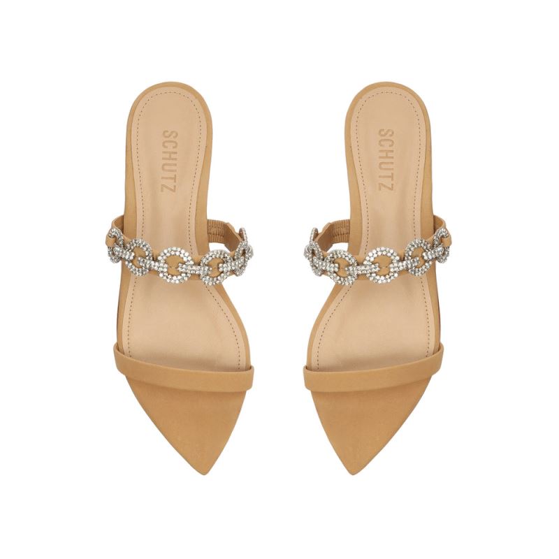 Schutz Elisah Nubuck φλατ Sandal ανοιχτο | tHRziUo