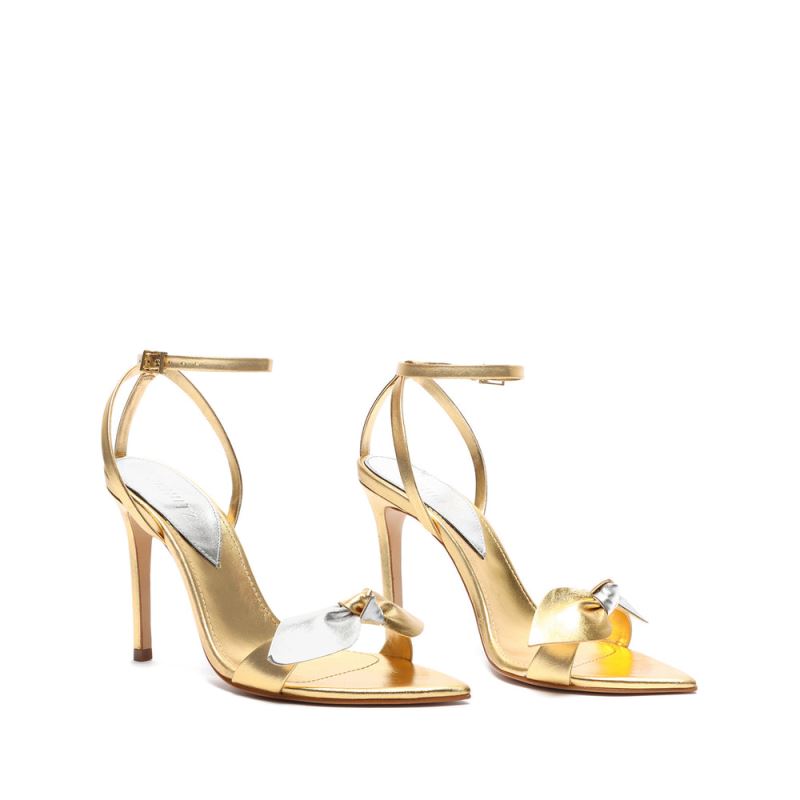 Schutz Elora Metallic δερματινα Sandal χρυσο χρωμα | OpPHg2M