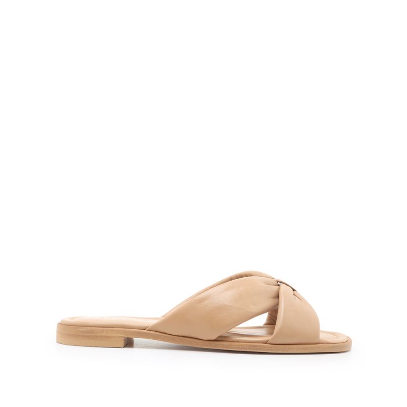 Schutz Fairy φλατ Sandal: Smooth δερματινα πορτοκαλι Μπεζ | x5iAotE