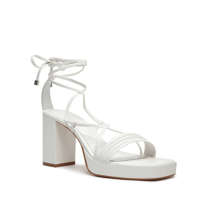 Schutz Glenna flatforms δερματινα Sandal ασπρα | 5lhrvXB