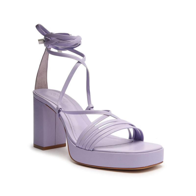 Schutz Glenna flatforms δερματινα Sandal μωβ | FmJKNll