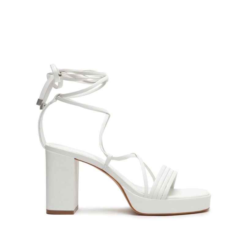 Schutz Glenna flatforms δερματινα Sandal ασπρα | epgqM77