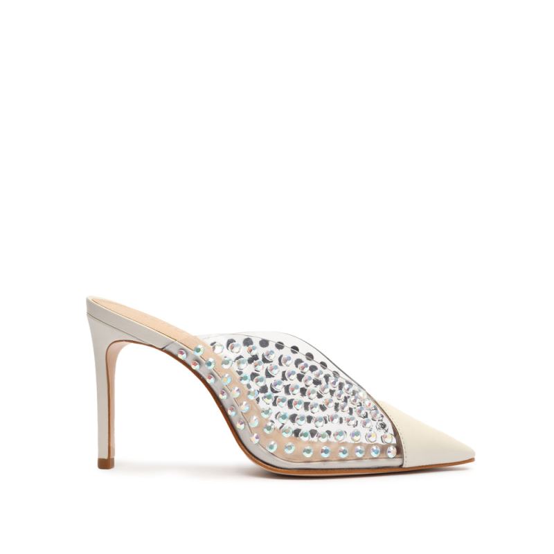 Schutz Greece Vinyl & Crystals Pump ασπρα | gSuqQyb