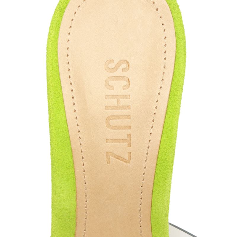 Schutz Haila Vinyl & σουετ Sandal πρασινο | OJOj81b