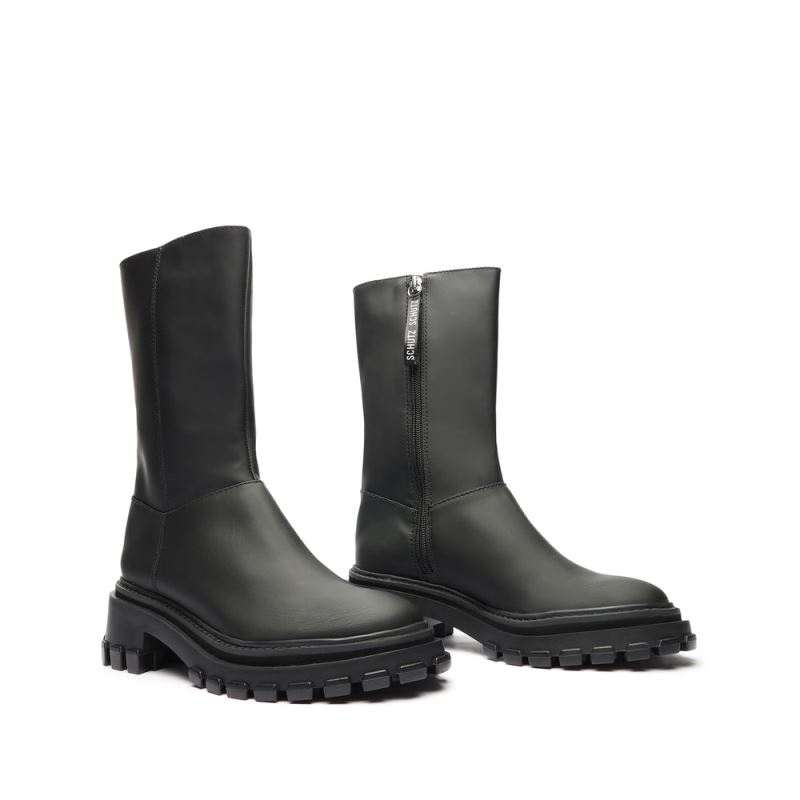 Schutz Juany Rubber δερματινα Boot μαυρα | PHqYdT6